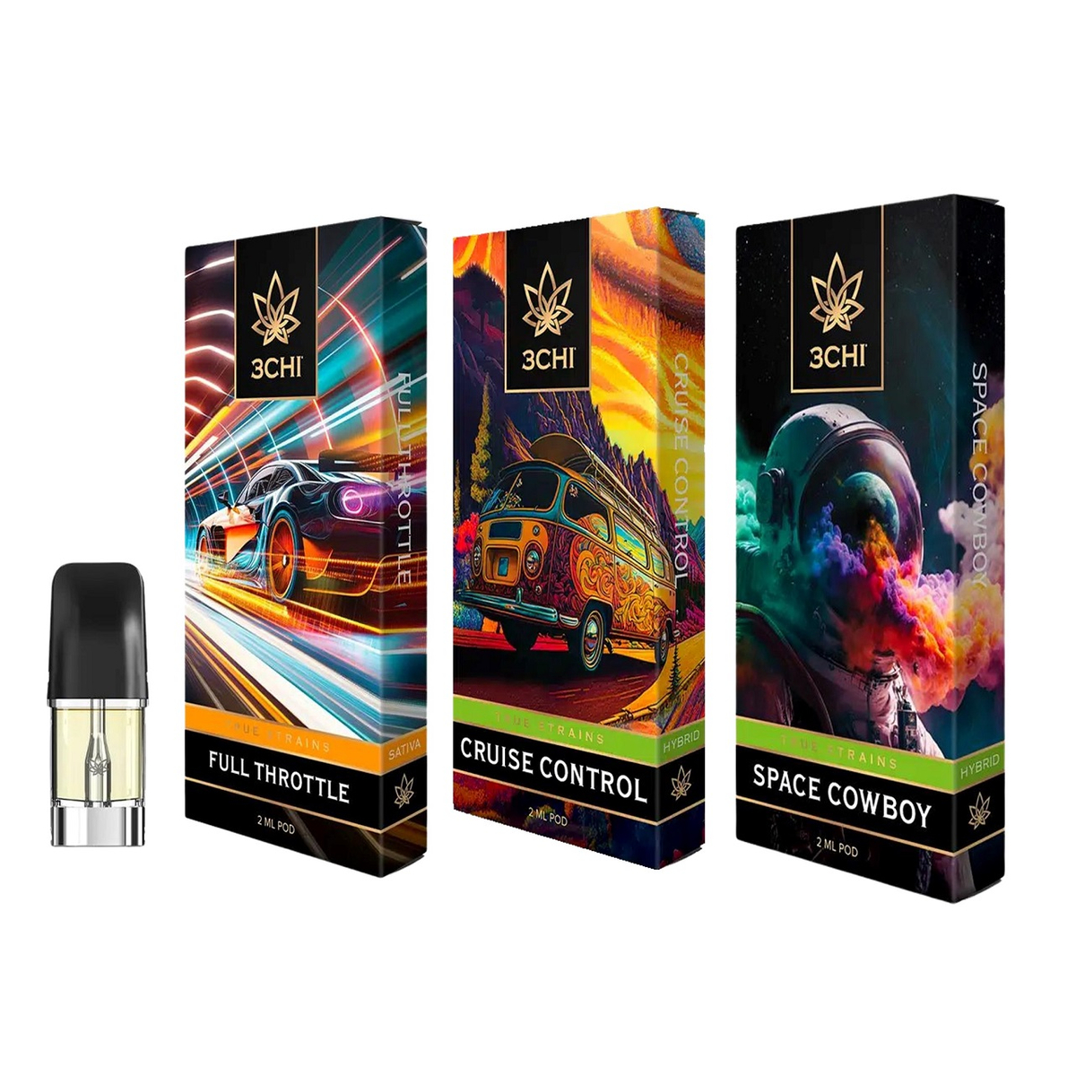 featured image thumbnail for post 3Chi True Strains Vape Pods | 2mL